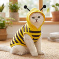 Bumblebee Pet Costume, Cute Cat Dog Hoodie Vest, Bee Striped Pet Outfit, Cartoon Cosplay Pet Clothes, Cozy Pet Apparel